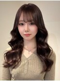 12988オリーブグレージュ暗髪グレーアッシュ韓国レイヤーカット