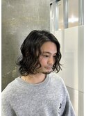 波巻きツイストスパイラルパーマ/フェザーパーマ/眉毛/メンズ