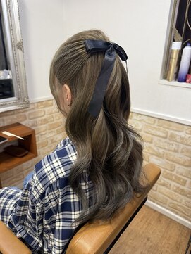 韓国アイドル風アレンジ/ハーフアップ【カミケン黒岩店/福島】