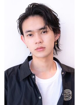 ケアリー 練馬(Carelly) ツイストパーマ七三オールバックマッシュウルフスリークショート