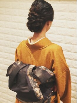 マームラッシュ 大通店(maamlush)の写真/《大通駅/徒歩2分》お着物の着付けもmaamlushにお任せください♪着付け(着物)+ヘアセット¥8800