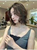 髪質改善*デザインカラーオリーブグレーボブ*美髪【Zina博多】