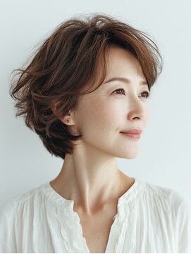 クラゲヘアー/小顔/ココアベージュ/オリーブグレー/川西