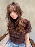 【ROJITHA原宿表参道】ミルクティーブラウン×レイヤーロング