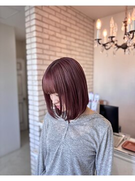 エトワール(Etoile HAIR SALON) ダブルカラーピンクベージュミディアムレイヤーカット