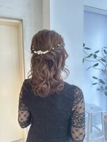 ガリカ 博多(Gallica) <入佐/ヘアセット>上品な大人ハーフアップ/結婚式ヘアセット