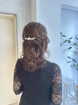ガリカ 博多(Gallica) <入佐/ヘアセット>上品な大人ハーフアップ/結婚式ヘアセット
