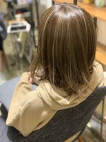 お～るうぇいず(always)&nbsp;大人可愛いミディアムボブハイライトグレー透明感グレージュ