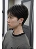 メンズカット+センターパート+フェザーパーマ¥9500
