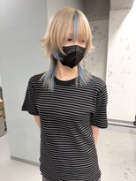 ソルバイジゼル(sol by gisele) 外ハネウルフ × クリアベージュ × ペールブルー