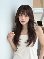 シー バイ ロンド 新宿(Sea by Lond)&nbsp;ワンホンレイヤ ー×ダークブルー[デジタルパーマ/ボブ/韓国]