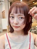 ディッセンバー 渋谷(December) 姫カット×暖色カラーのミディアム