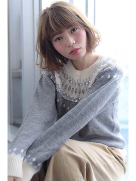 グルグル 下総中山店(GULGUL) 前髪パーマ ラフな抜け感のクシャっとボブ 下総中山