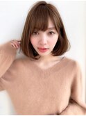 【佐藤健太郎】大人の愛されフェミニンミルクティーベージュボブ