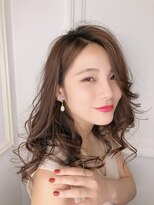 ソードリーフ ヘアーアンドスパ 鶴見店(swordlief hair&spa)&nbsp;【swordlief 森下栄一朗】セミロング×ブラウン