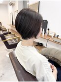 【白髪染め可】丸みボリュームショート ビフォアー＆アフター