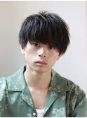ナチュラルマッシュ韓国ヘア刈り上げツーブロックニュアンス