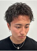 マッシュパーマショートツイストスパイラル刈り上げツーブロック