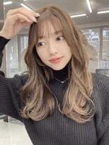 ロンド マーレ 天神大名店(Lond mare)&nbsp;デザインカラー/レイヤーカット/ウェットヘア/オリーブベージュ
