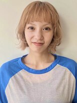 レイヤーボブ/顔まわり/ウェーブパーマ/梅チェン/ウルフ