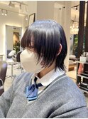 ショートウルフカットナチュラルウルフ顔まわりレイヤーカット