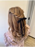 ゆるふわハーフアップ