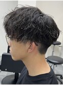 ツイストスパイラルパーマ/刈り上げマッシュ/緩めパーマ