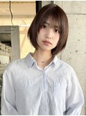 【諒】ボブウルフボブレイヤーボブ姫レイヤーベージュカラー前髪