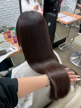 ディフィーノ 青山(DIFINO) 髪質改善/ストレートロング/チョコレートブラウン