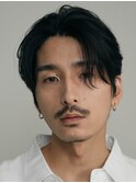 センターパートニュアンスパーマワンカールパーマ韓国コンマヘア