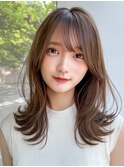 レイヤーカット アッシュベージュ 髪質改善