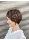 【ショートヘア専門イマジナシオン】ハイライト×耳かけショート