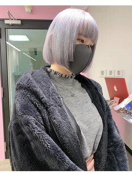 ディーカヘアーセンダイ(Di KA HAIR sendai) white color/ホワイトカラー/ケアブリーチ/ハイトーンボブ
