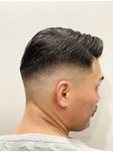 30代40代メンズ刈り上げフェード短髪バーバースタイルワイルド