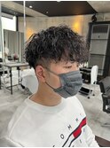 刈り上げ×マッシュ×ツイストスパイラルパーマ