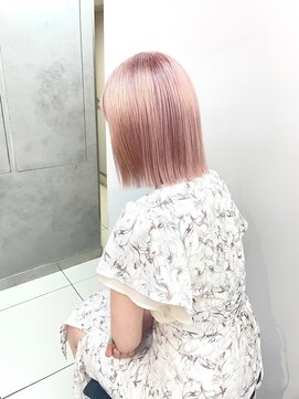 ヴェイン 渋谷(vain) ペールピンク×セミボブ