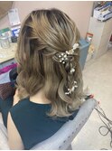 ハーフアップ