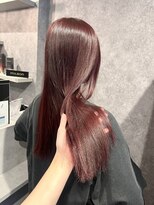 シック(chic.)&nbsp;ブリーチなしチェリーレッド/福岡天神/酸性縮毛矯正/ストレート