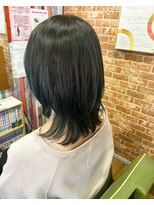 ヒマワリ(HIMAWARI)&nbsp;レイヤーロブ　アッシュ　ブルー　ハイライト