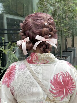 ゼスト 吉祥寺店(ZEST) ハイトーン/ヘアセット/編み込みツイン/吉祥寺/あんりん