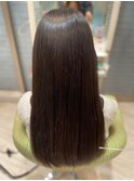 20代30代寒色系カラーシースルーバンク艶感ストレート透明感