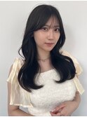 20代30代大人美人小顔ブリーチなし韓国ヘアアッシュブラック