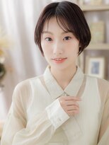 カバーヘアアンドスパ ブリス 浦和(COVER HAIR&SPA bliss)&nbsp;チェリーレッド前下がりミニウルフショートa浦和20代30代40代