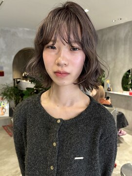 ハウ 心斎橋(how) 大人可愛いピンクベージュダブルカラーくびれボブ透明感小顔