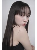 [SORA見藤］シアーブラック　美髪ストレート　ワイドバング