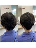 ヴォヤージュトロワ(voyage trois)&nbsp;シースルーマッシュミルクティーベージュハンサムショート