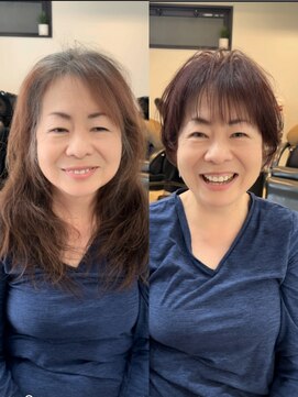 メモリーズ 銀座(Memories) イメチェンショート白髪ぼかし脱白髪染めショート40代50代60代