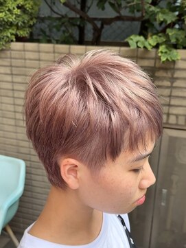 スタジオフォーエイチ(STUDIO 4H) スパイキーベリーショート/刈り上げショート/ピンクベージュ