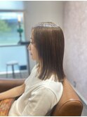 切りっぱなしシースルミディアムボブ