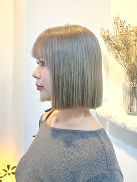 アンドソー 池袋(&so.) グレージュカラー/ハイトーンボブ/池袋